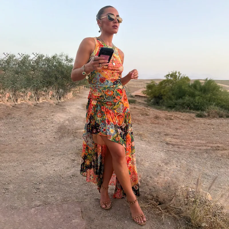 Tapestry A-Symmetrical Maxi Skirt Petite made by Never Fully Dressed