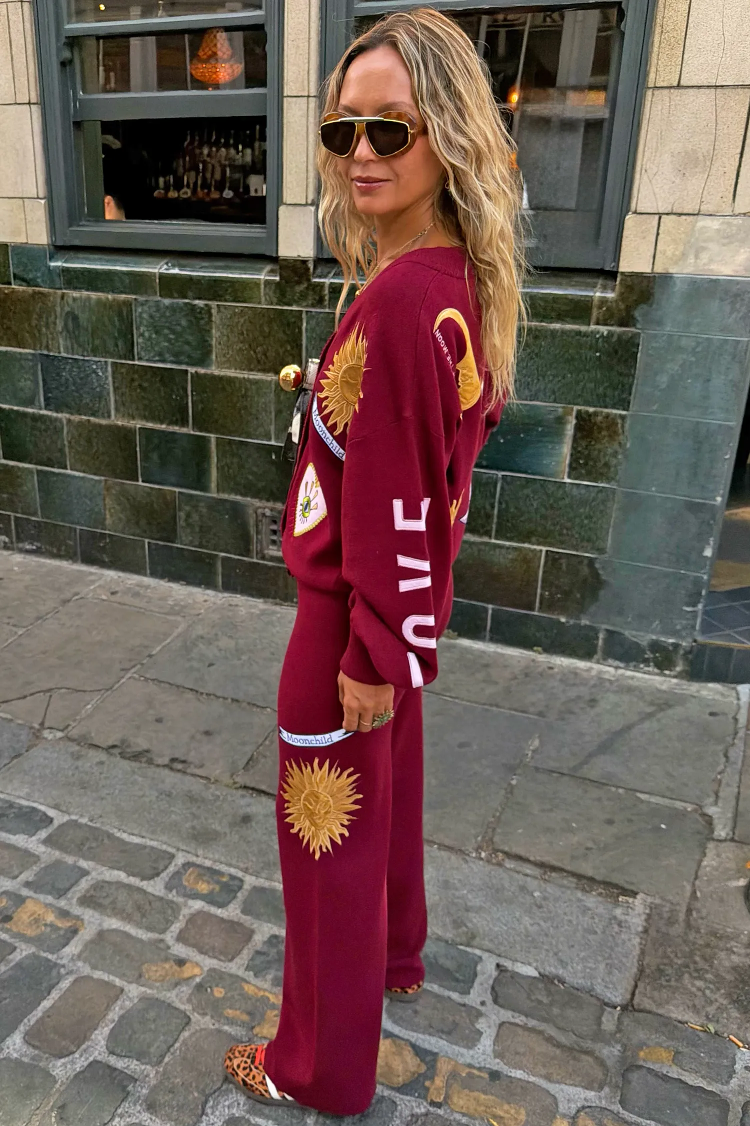 Burgundy Mystical Joggers Petite sold by Never Fully Dressed product image thumbnail 2