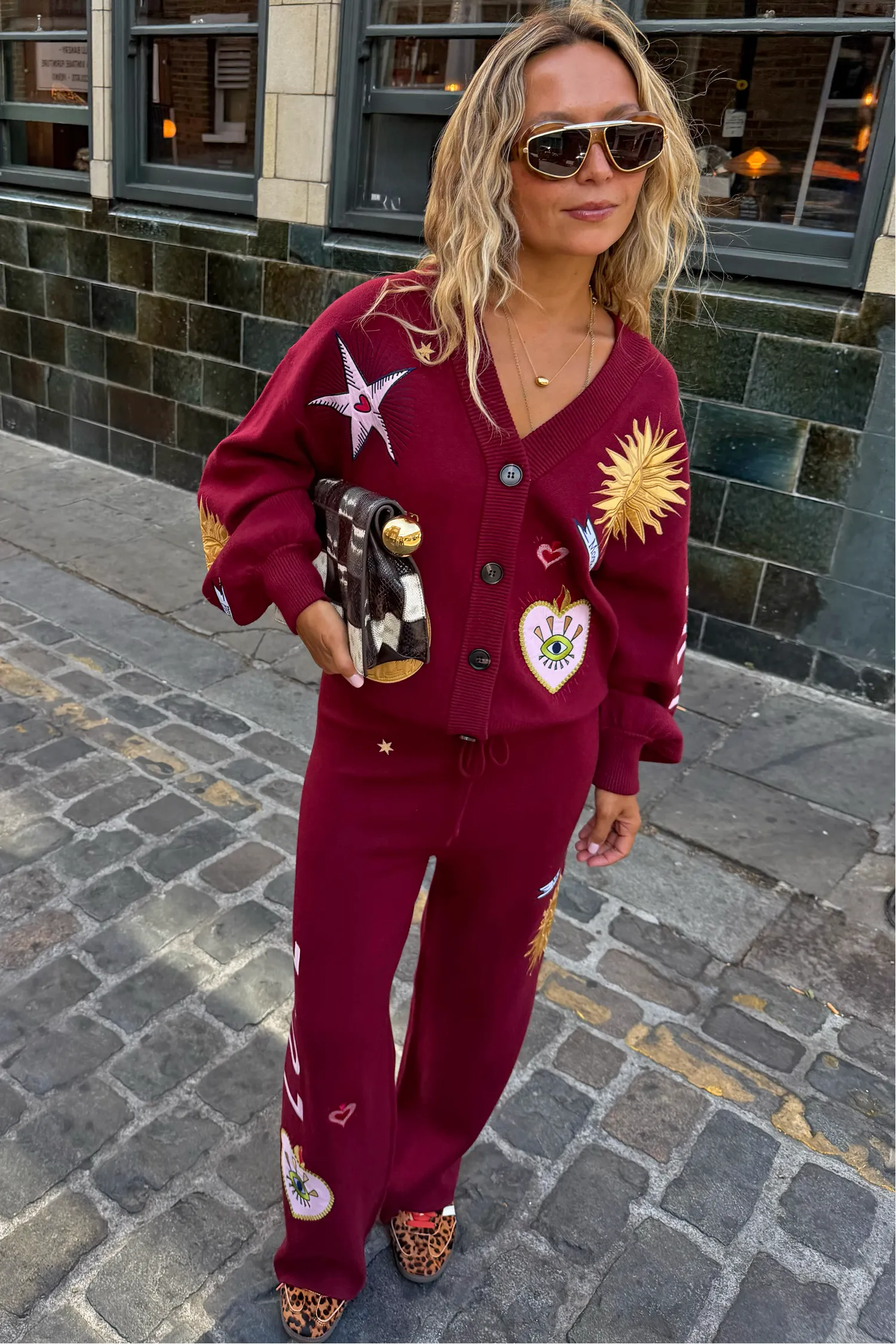 Burgundy Mystical Joggers Petite sold by Never Fully Dressed product image thumbnail 3