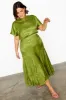 Green Jacquard Midi Erin Dress sold by Never Fully Dressed