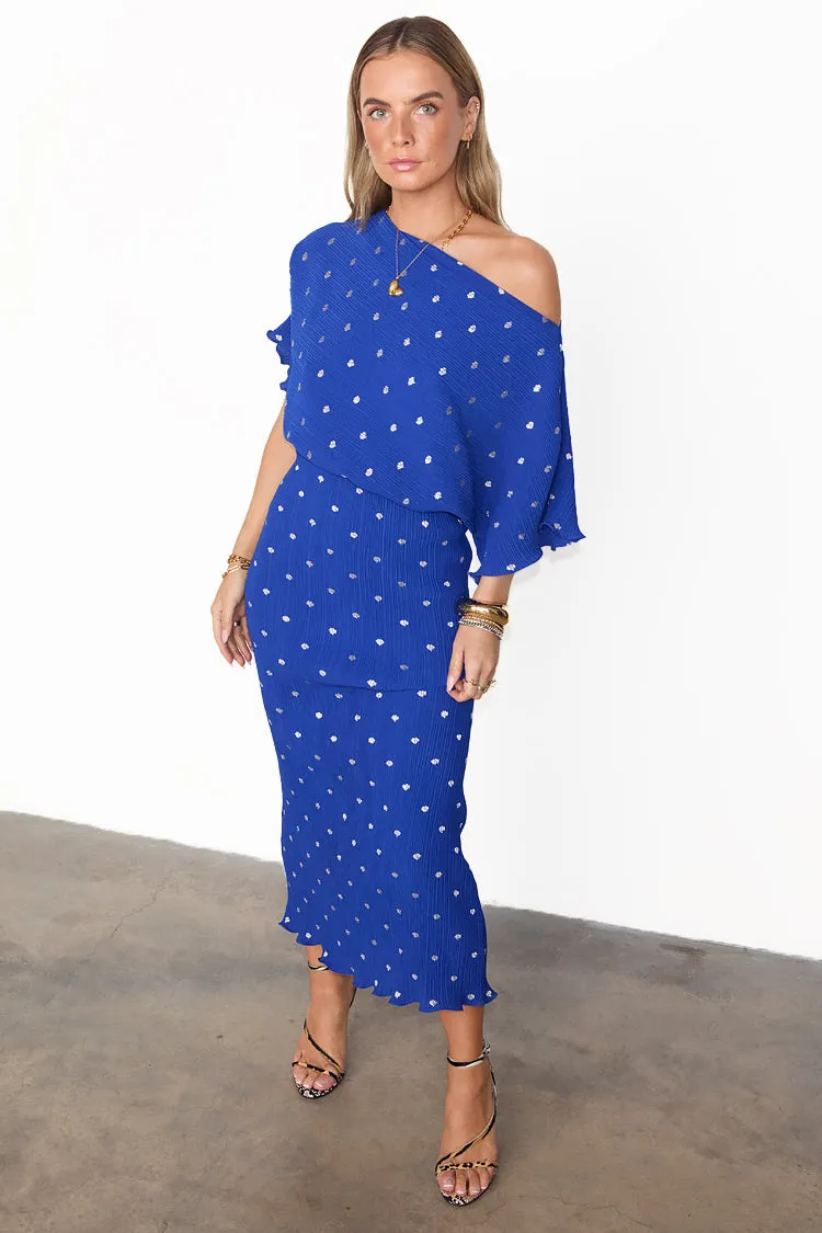 Blue Tilly Plisse Dress Petite sold by Never Fully Dressed product image thumbnail 4