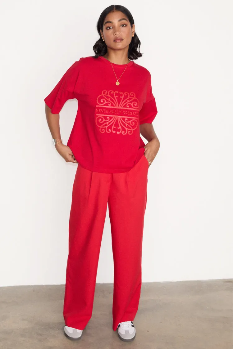 Red Sundazed Romance Arden Trousers sold by Never Fully Dressed product image thumbnail 3