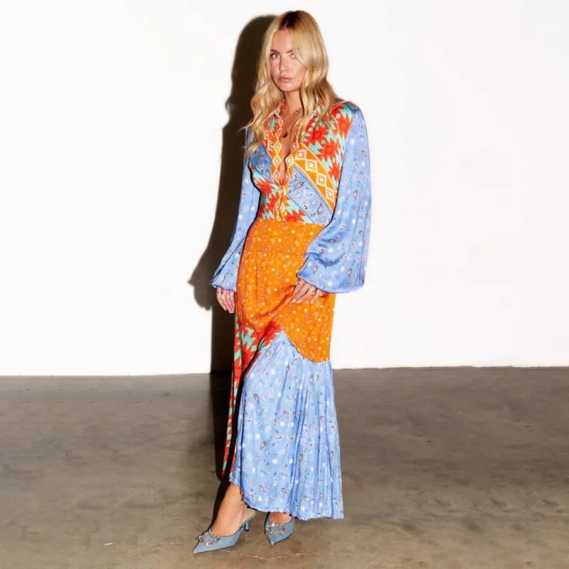 Blue Clash Effie Shirt Dress sold by Never Fully Dressed