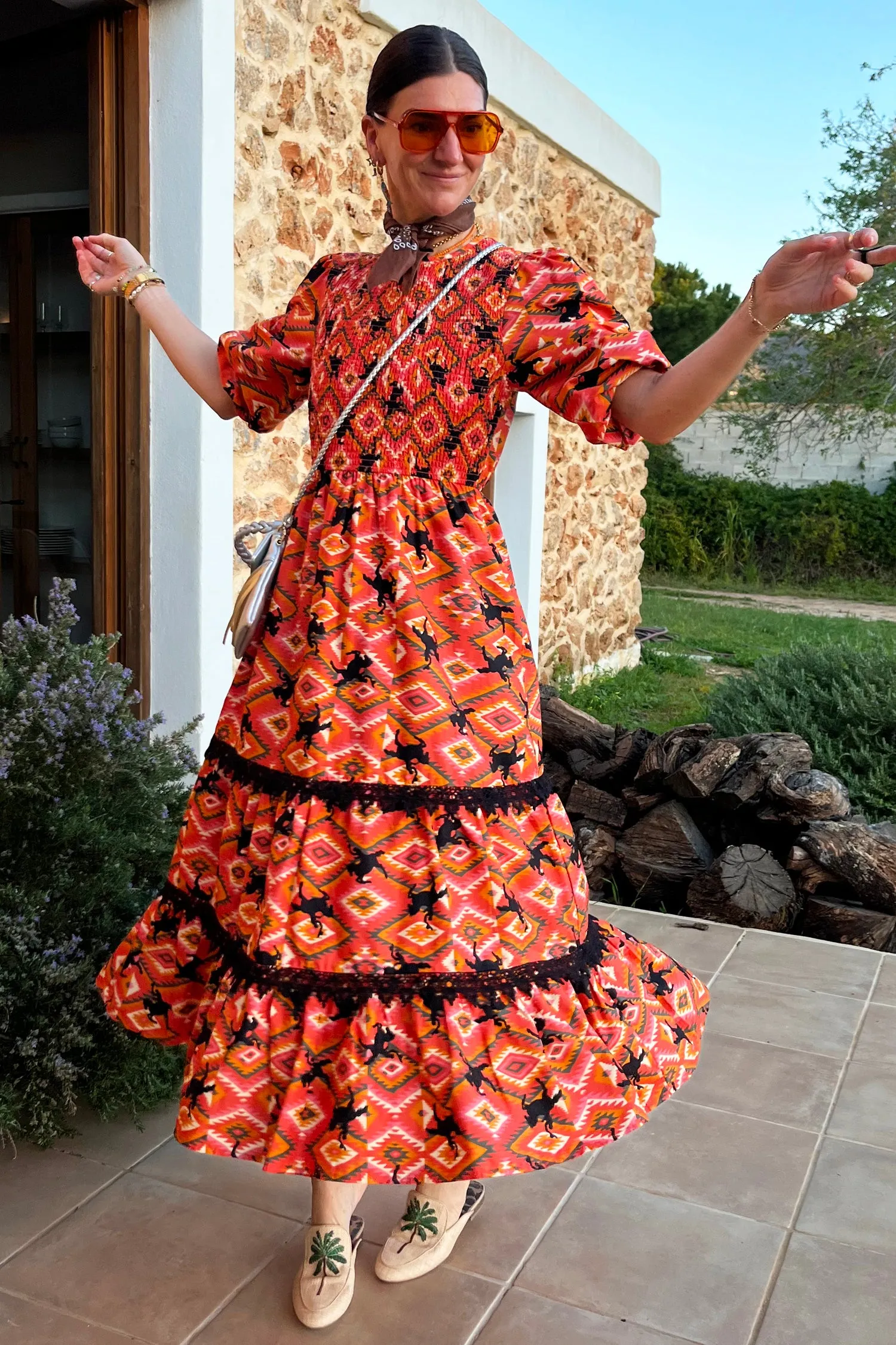 Red Rodeo Midi Dress sold by Never Fully Dressed product image thumbnail 3