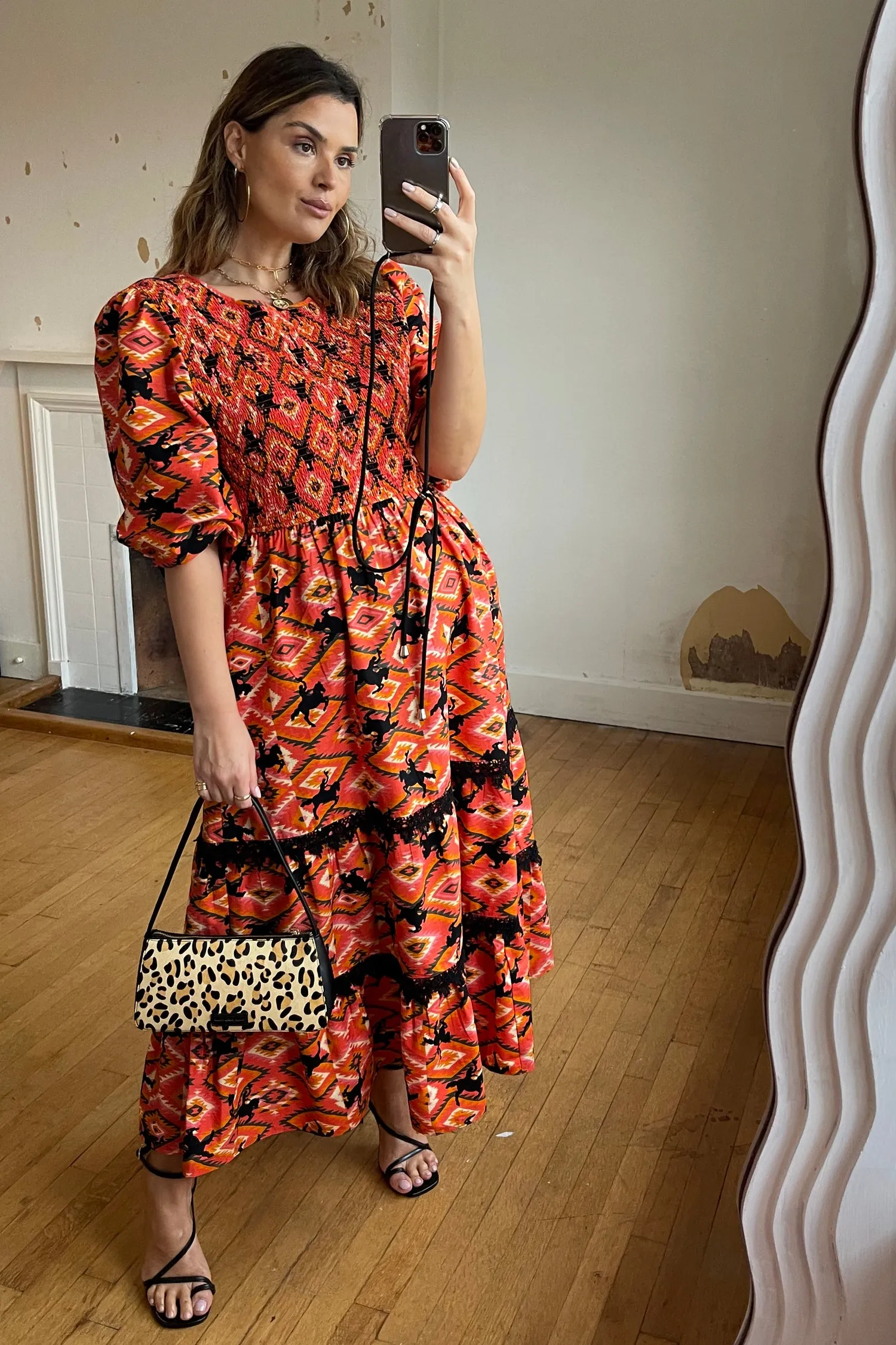 Red Rodeo Midi Dress sold by Never Fully Dressed product image thumbnail 2