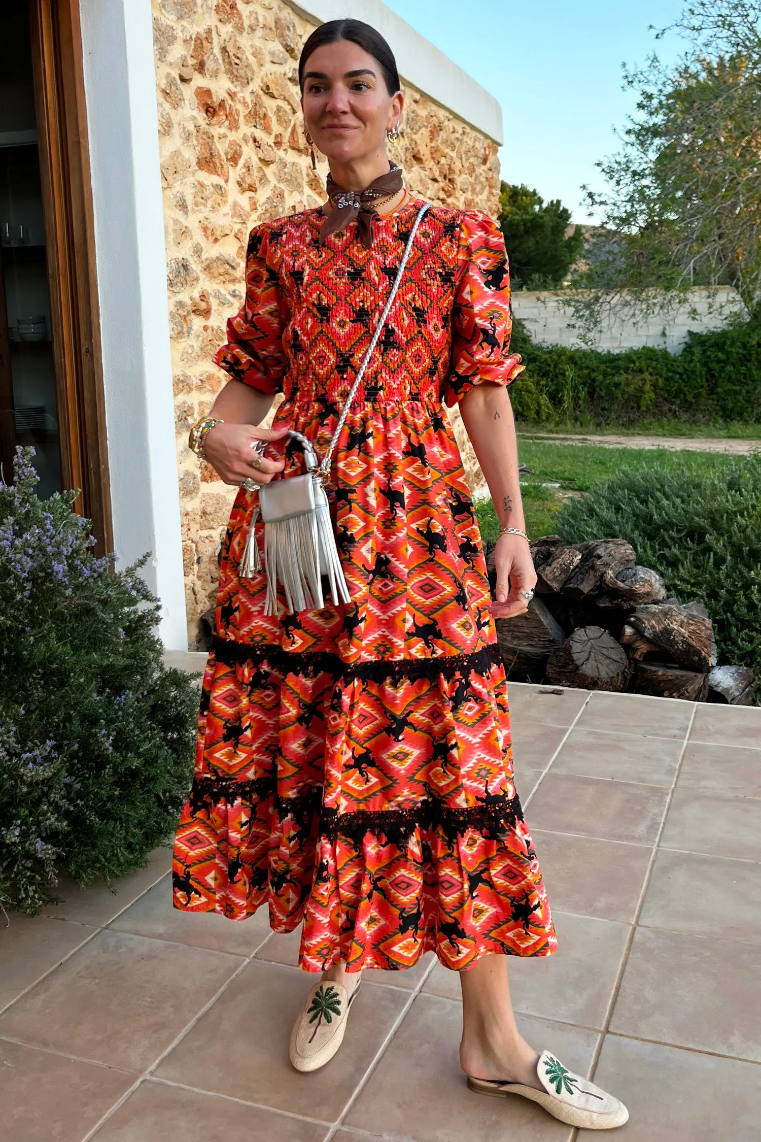 Red Rodeo Midi Dress sold by Never Fully Dressed product image thumbnail 5