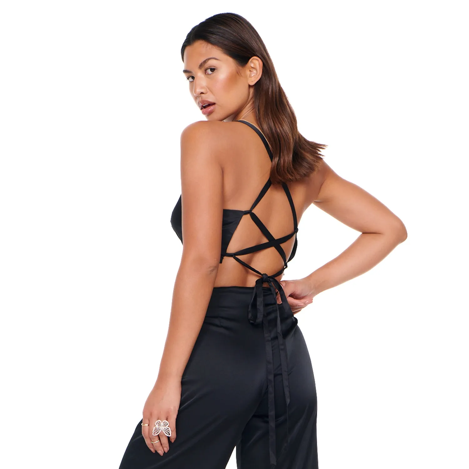 Black Crop Top sold by Never Fully Dressed