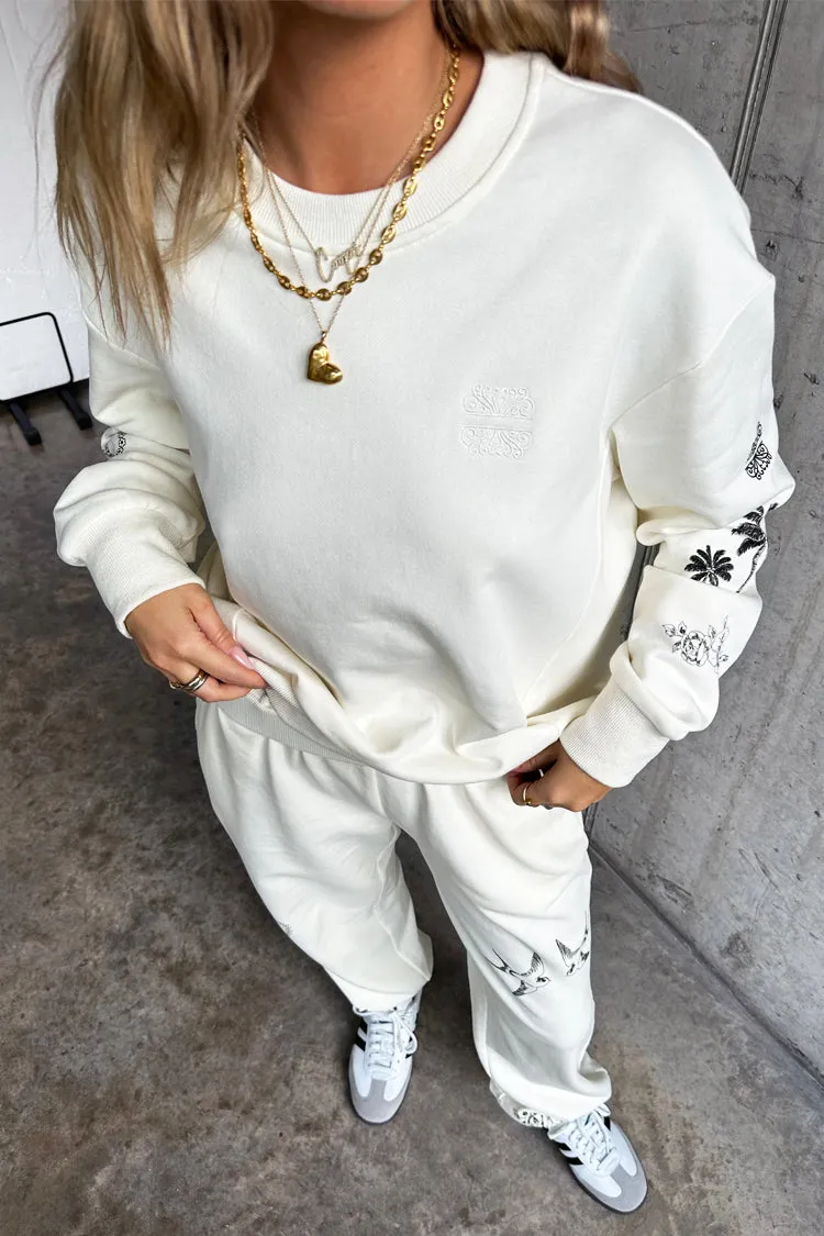 White Tattoo Joggers sold by Never Fully Dressed product image thumbnail 5