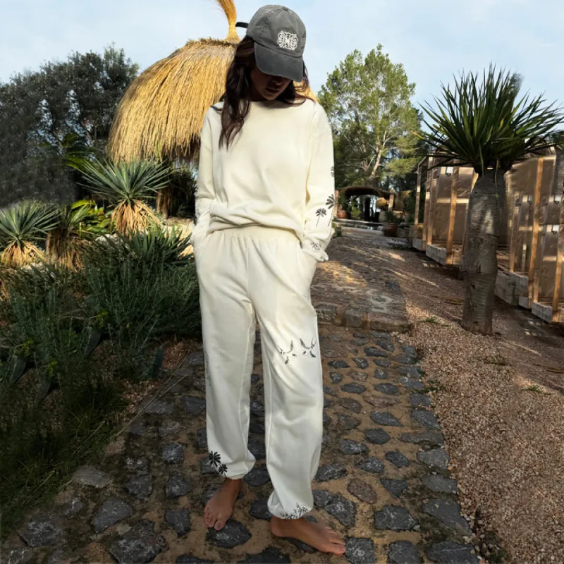 White Tattoo Joggers sold by Never Fully Dressed