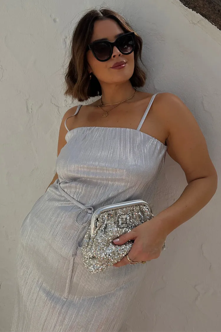 Silver Sequin Clutch Bag sold by Never Fully Dressed product image thumbnail 2