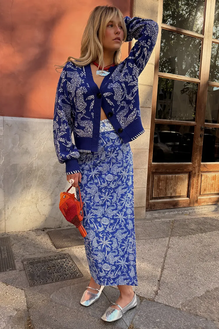 Blue Mosaic Cardigan sold by Never Fully Dressed product image thumbnail 4