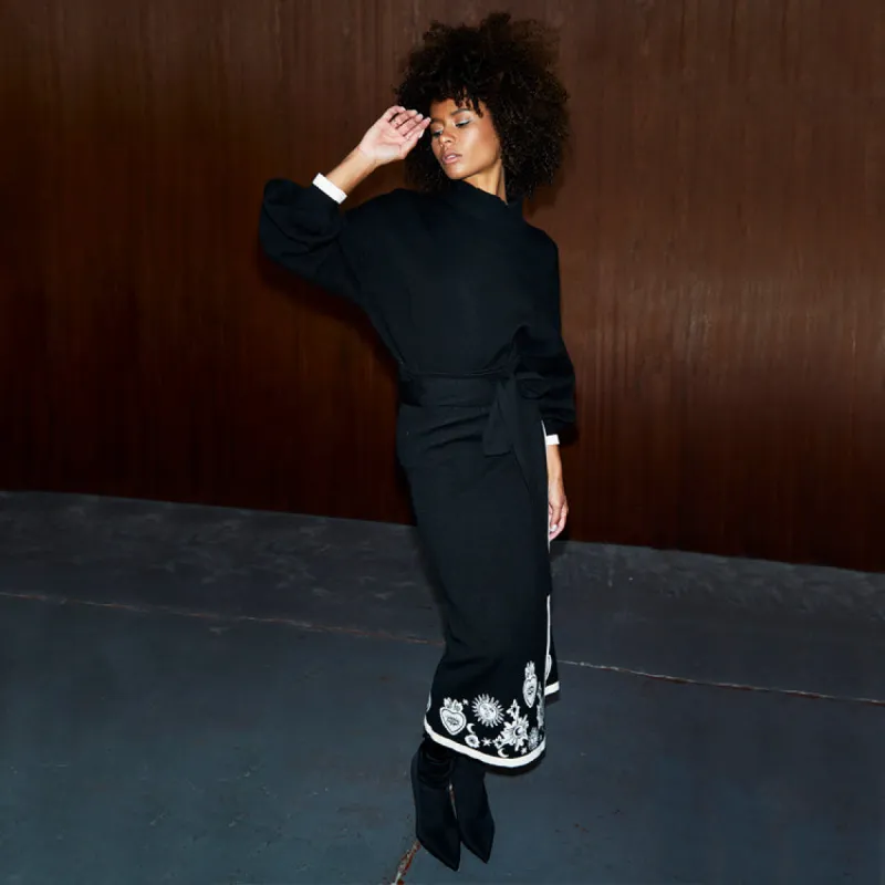 Black Virgo Jaspre Skirt sold by Never Fully Dressed