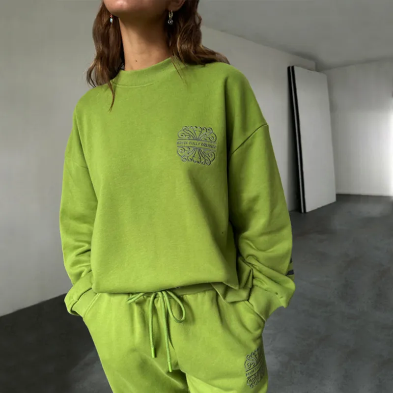 Olive and Charcoal NFD Sweatshirt sold by Never Fully Dressed