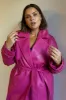 Magenta Vegan Leather Trench sold by Never Fully Dressed