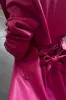 Magenta Vegan Leather Trench sold by Never Fully Dressed