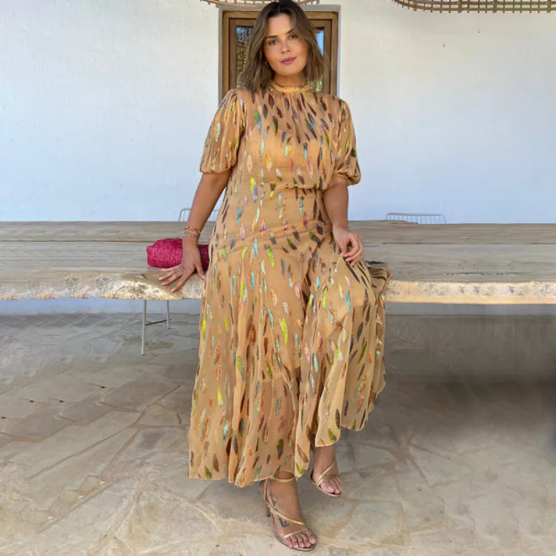Sparkle Jacquard Bibi Maxi Dress sold by Never Fully Dressed