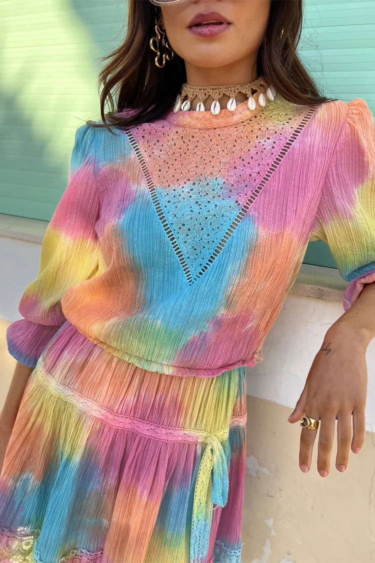 Rainbow Ombre Nieve Mini Dress sold by Never Fully Dressed product image thumbnail 3