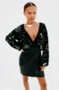 Black Vegan Leather Mini Jaspre Skirt Petite sold by Never Fully Dressed
