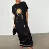 Black Sunshine Palm T-Shirt Dress sold by Never Fully Dressed