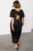 Black Sunshine Palm T-Shirt Dress sold by Never Fully Dressed