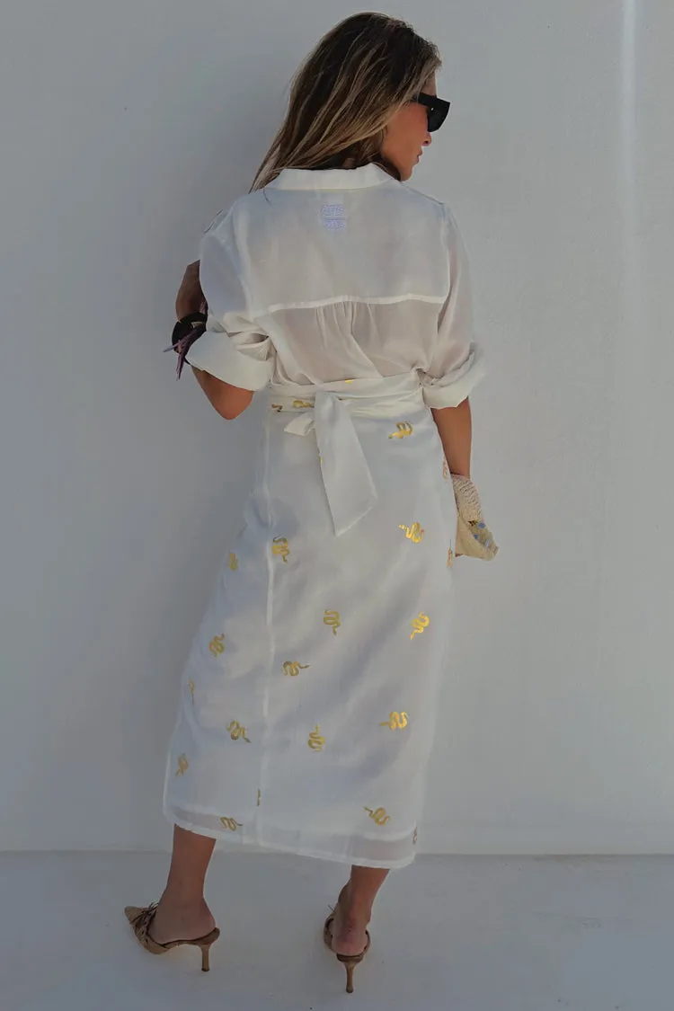 Gold Snake Jaspre Wrap Skirt sold by Never Fully Dressed product image thumbnail 5