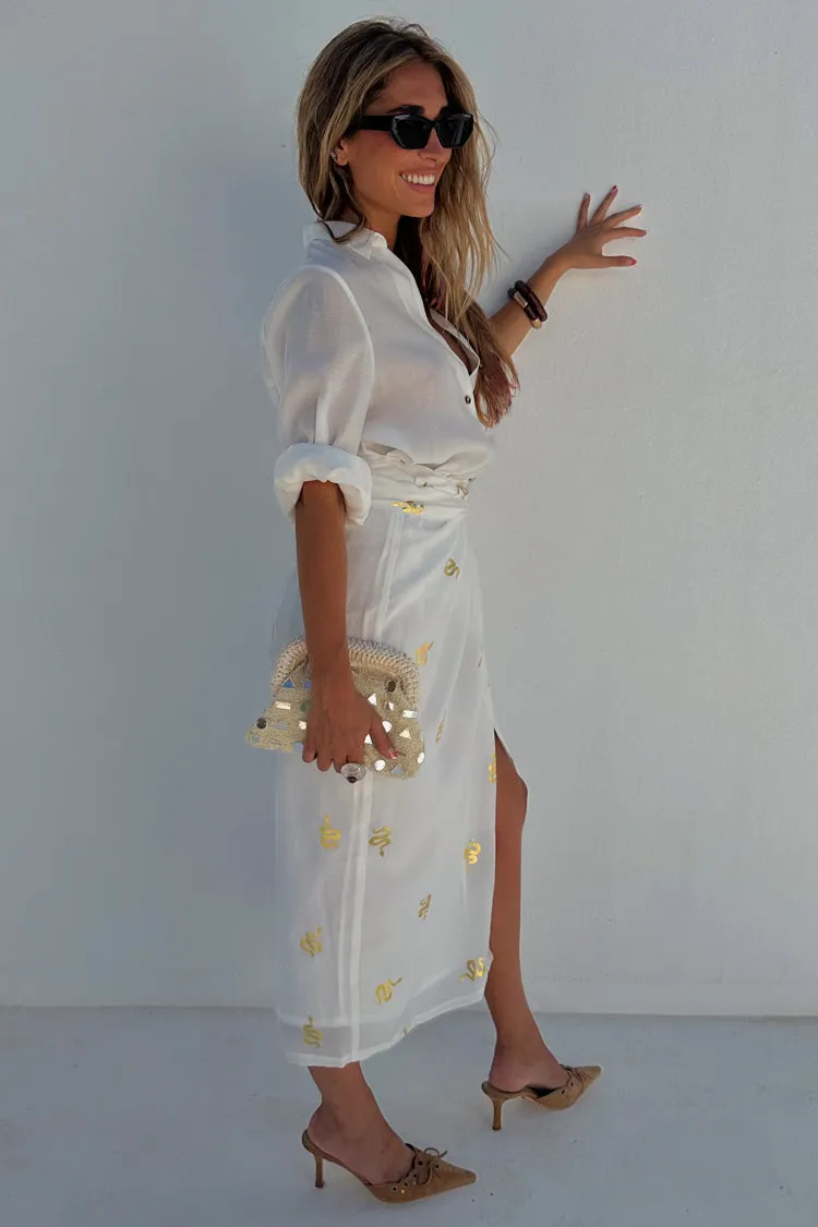 Gold Snake Jaspre Wrap Skirt sold by Never Fully Dressed product image thumbnail 4