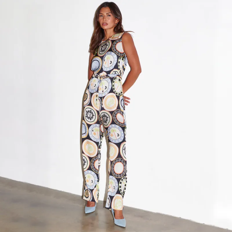 Black Mosaic Plate Jumpsuit sold by Never Fully Dressed