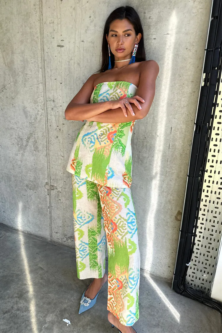 Green Abstract Trousers Petite sold by Never Fully Dressed product image thumbnail 2