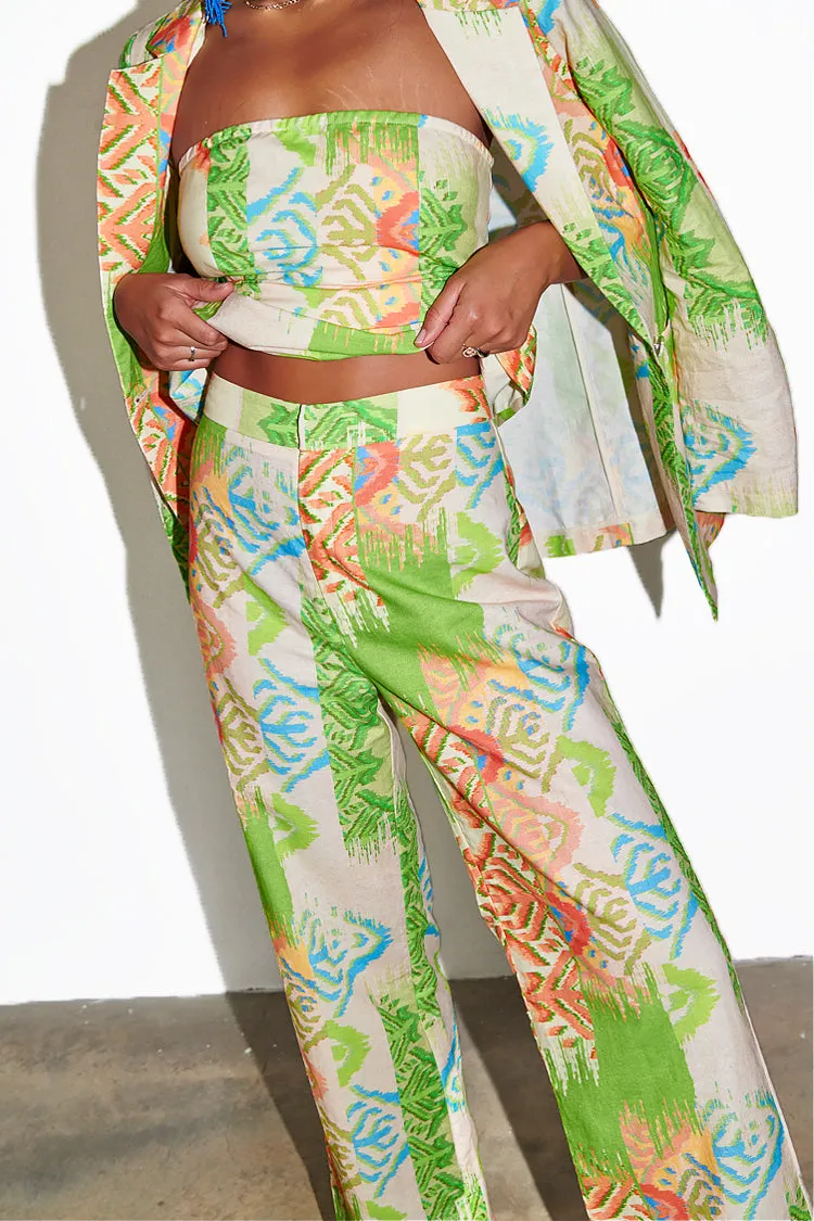 Green Abstract Trousers Petite sold by Never Fully Dressed product image thumbnail 3