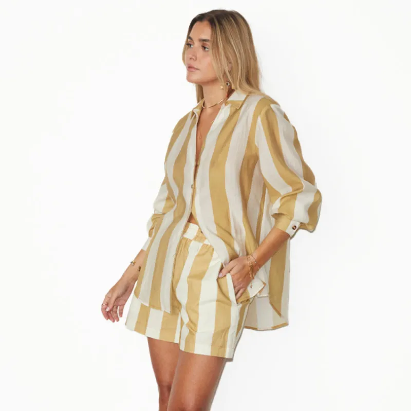 Camel Stripe Miley Shirt sold by Never Fully Dressed