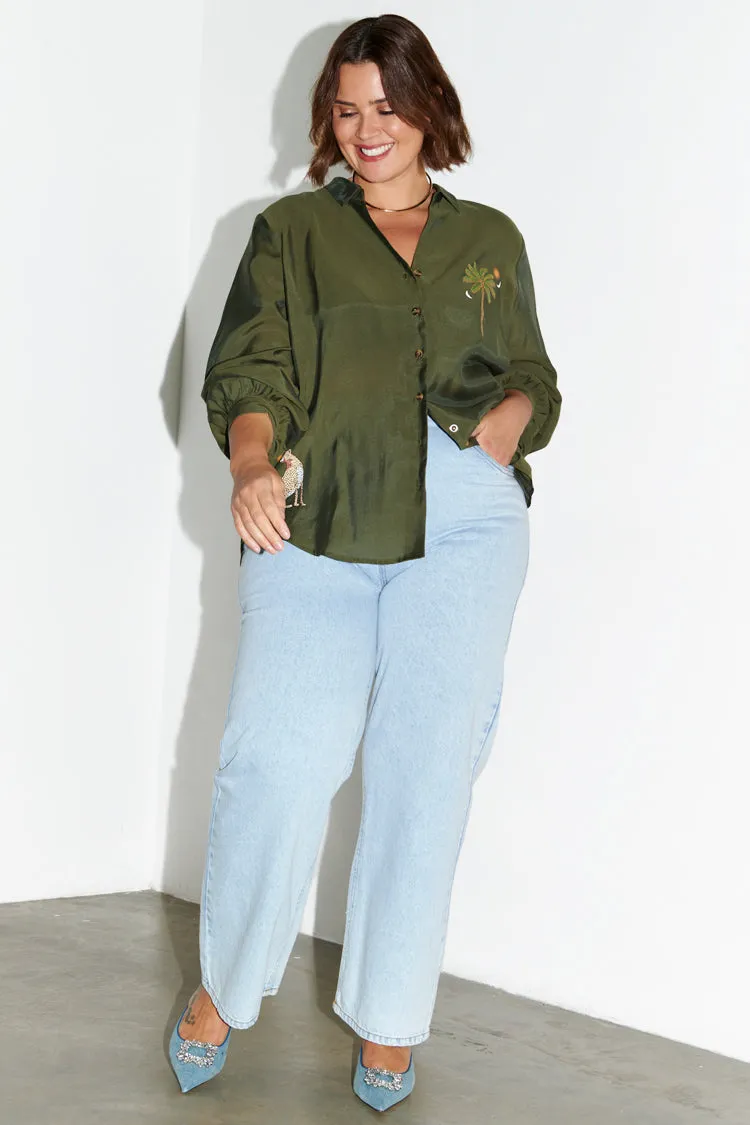 Khaki Running Wild Miley Shirt sold by Never Fully Dressed product image thumbnail 3