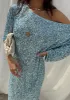 Ice Blue Sequin Jem Dress sold by Never Fully Dressed