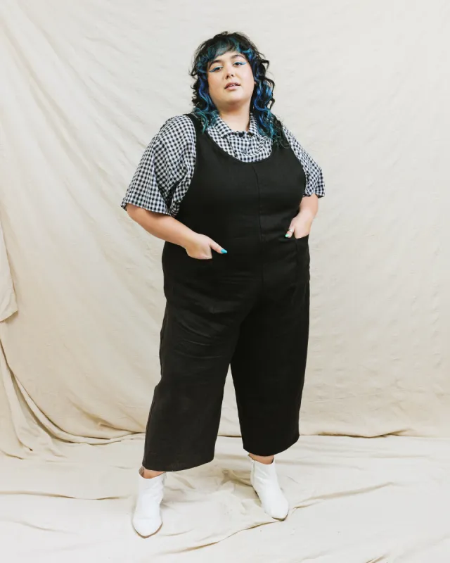 Everyday Overall in Black Linen sold by Nettle Studios
