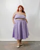 Midi Skirt in Lavender Linen sold by Nettle Studios