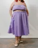 Midi Skirt in Lavender Linen sold by Nettle Studios