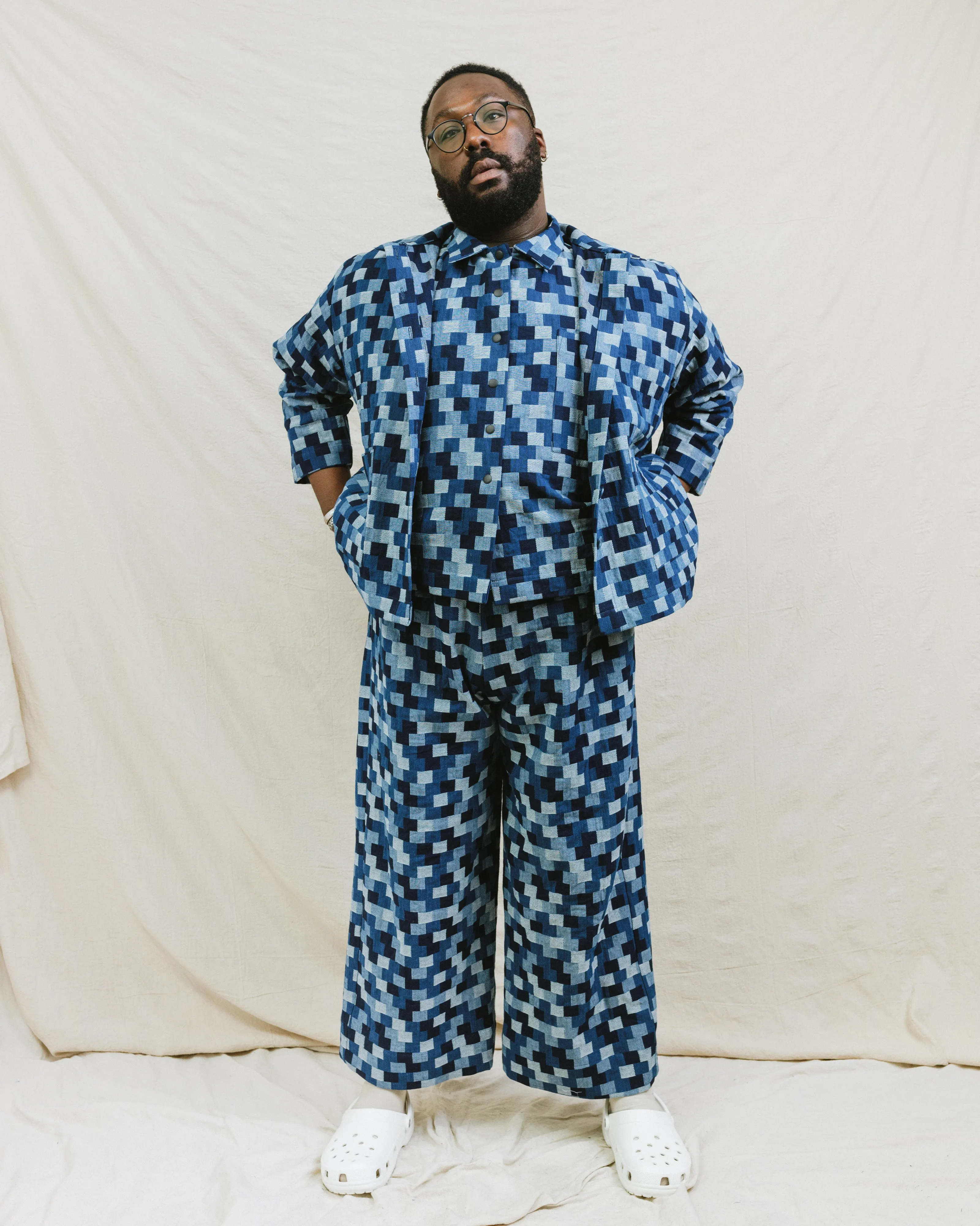 Chore Jacket in Patchwork Denim sold by Nettle Studios product image thumbnail 4