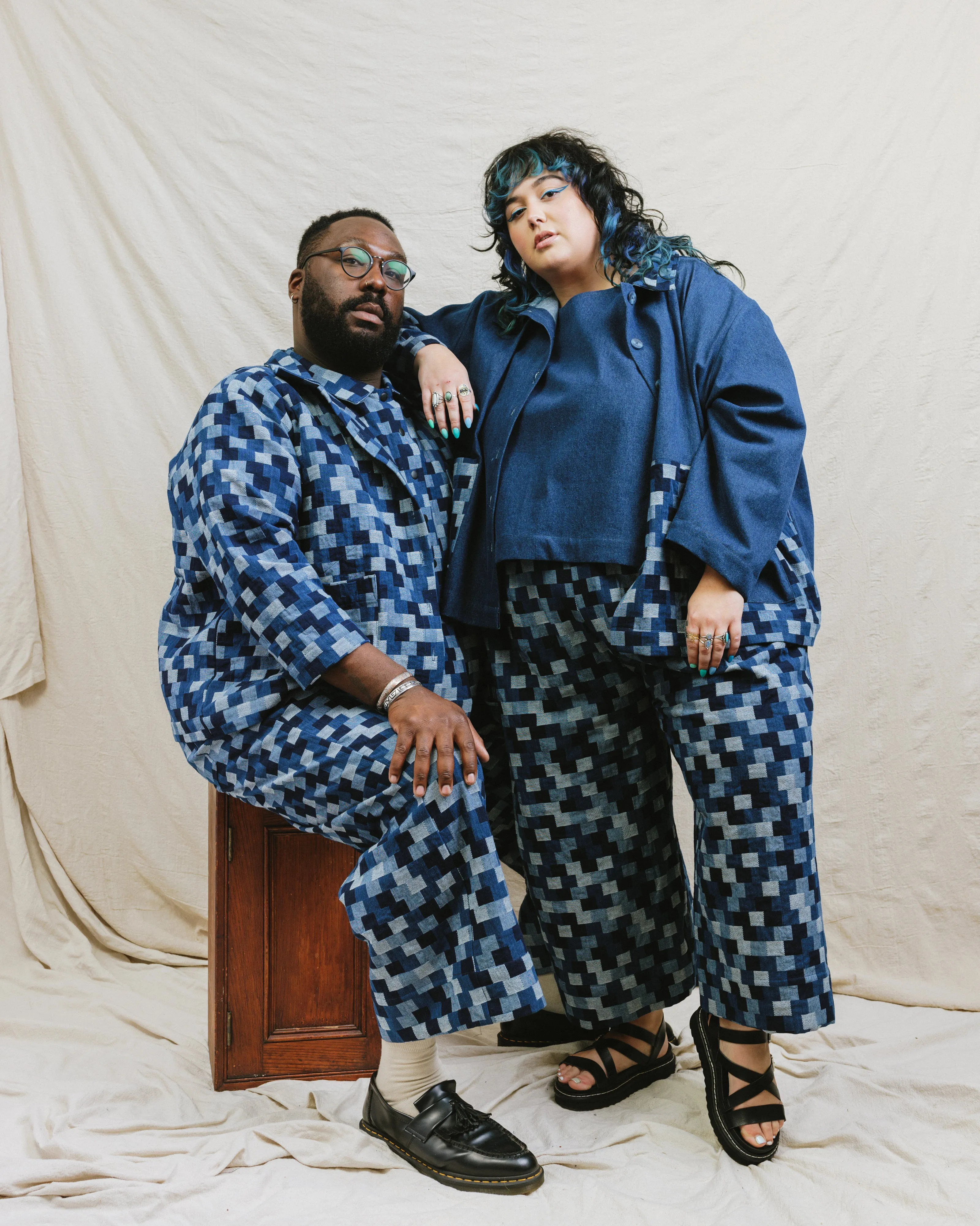 Chore Jacket in Patchwork Denim sold by Nettle Studios product image thumbnail 3