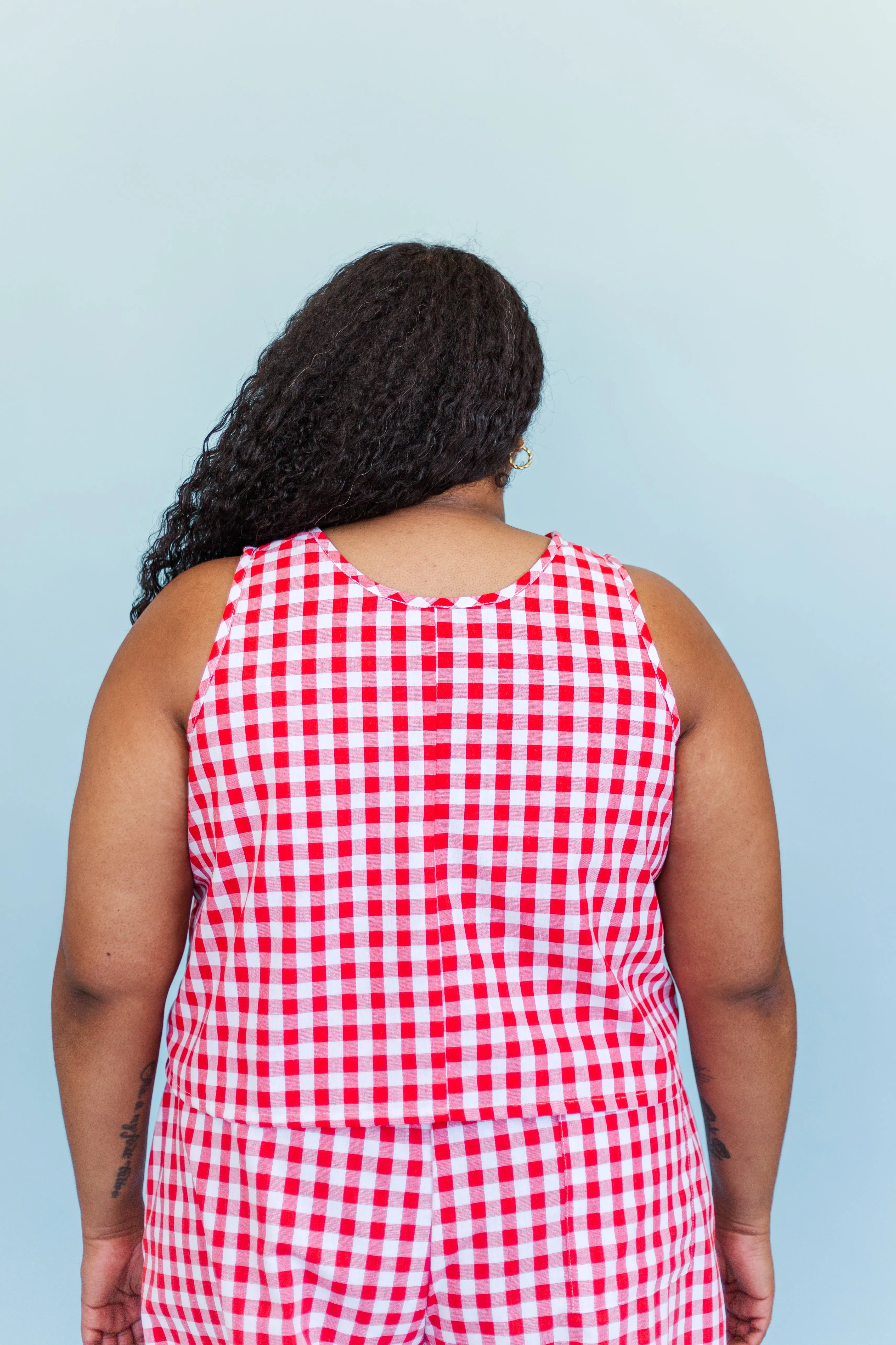 Perfect Tank in Red Gingham Cotton sold by Nettle Studios product image thumbnail 5