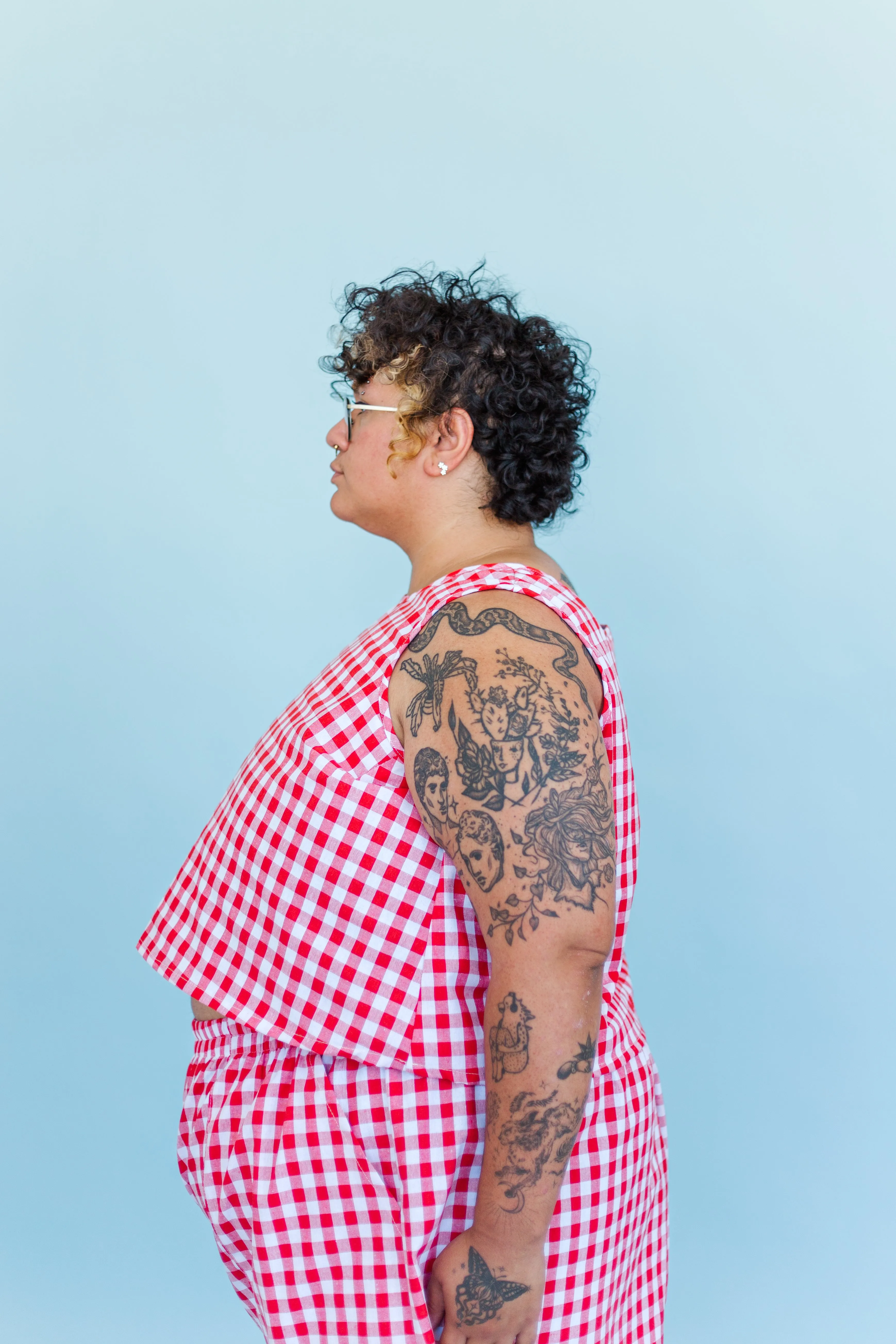 Perfect Tank in Red Gingham Cotton sold by Nettle Studios product image thumbnail 2