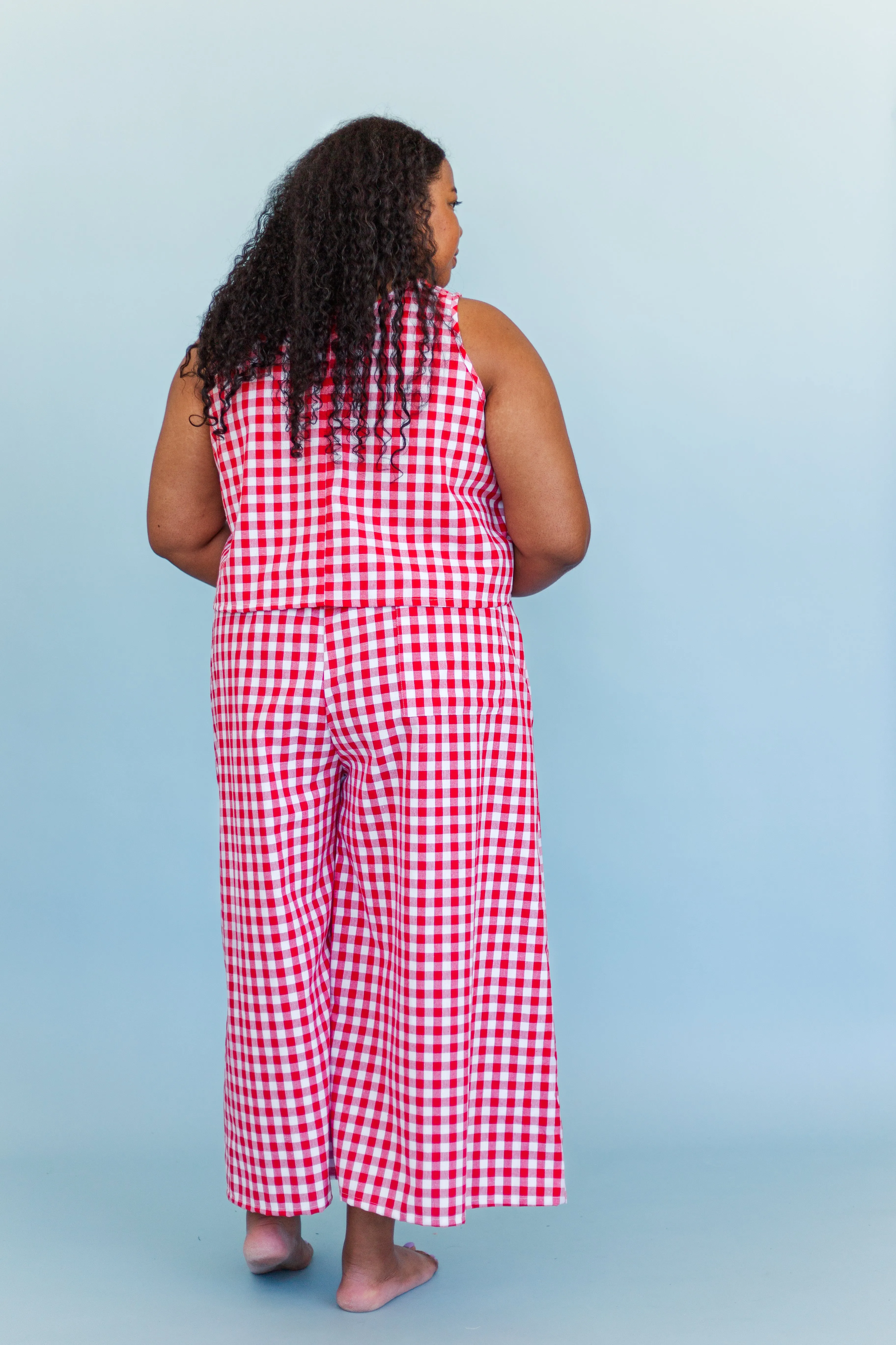 Perfect Tank in Red Gingham Cotton sold by Nettle Studios product image thumbnail 3