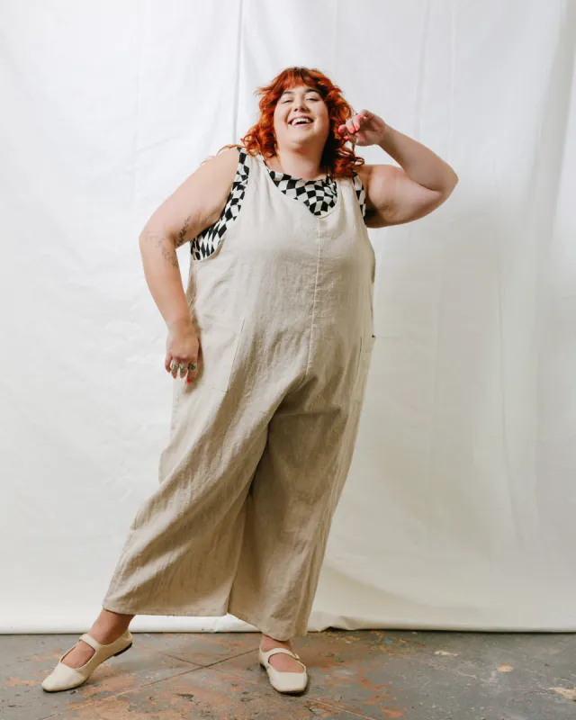 Everyday Overall in Oat Milk Linen sold by Nettle Studios