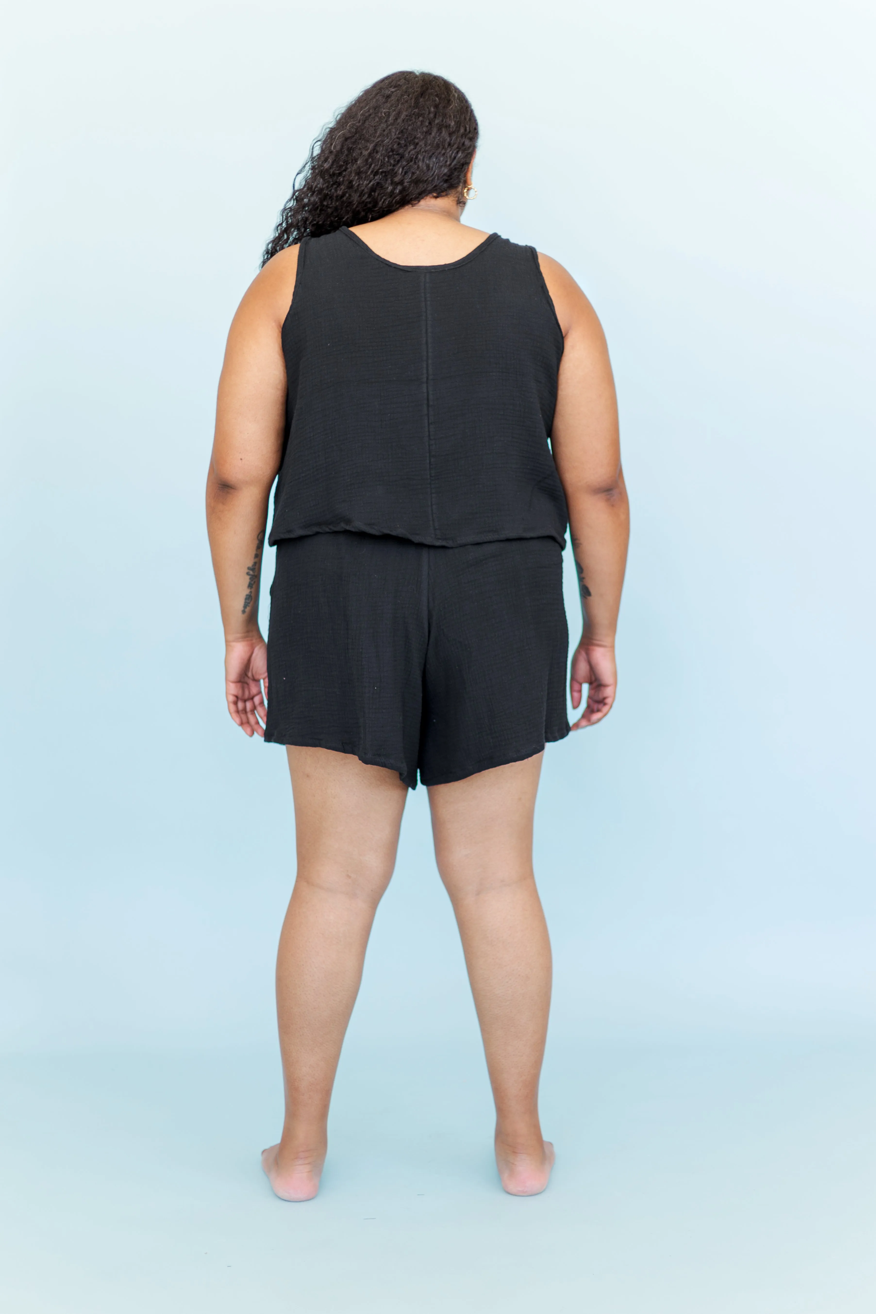 Perfect Tank in Black Cotton Gauze sold by Nettle Studios product image thumbnail 5