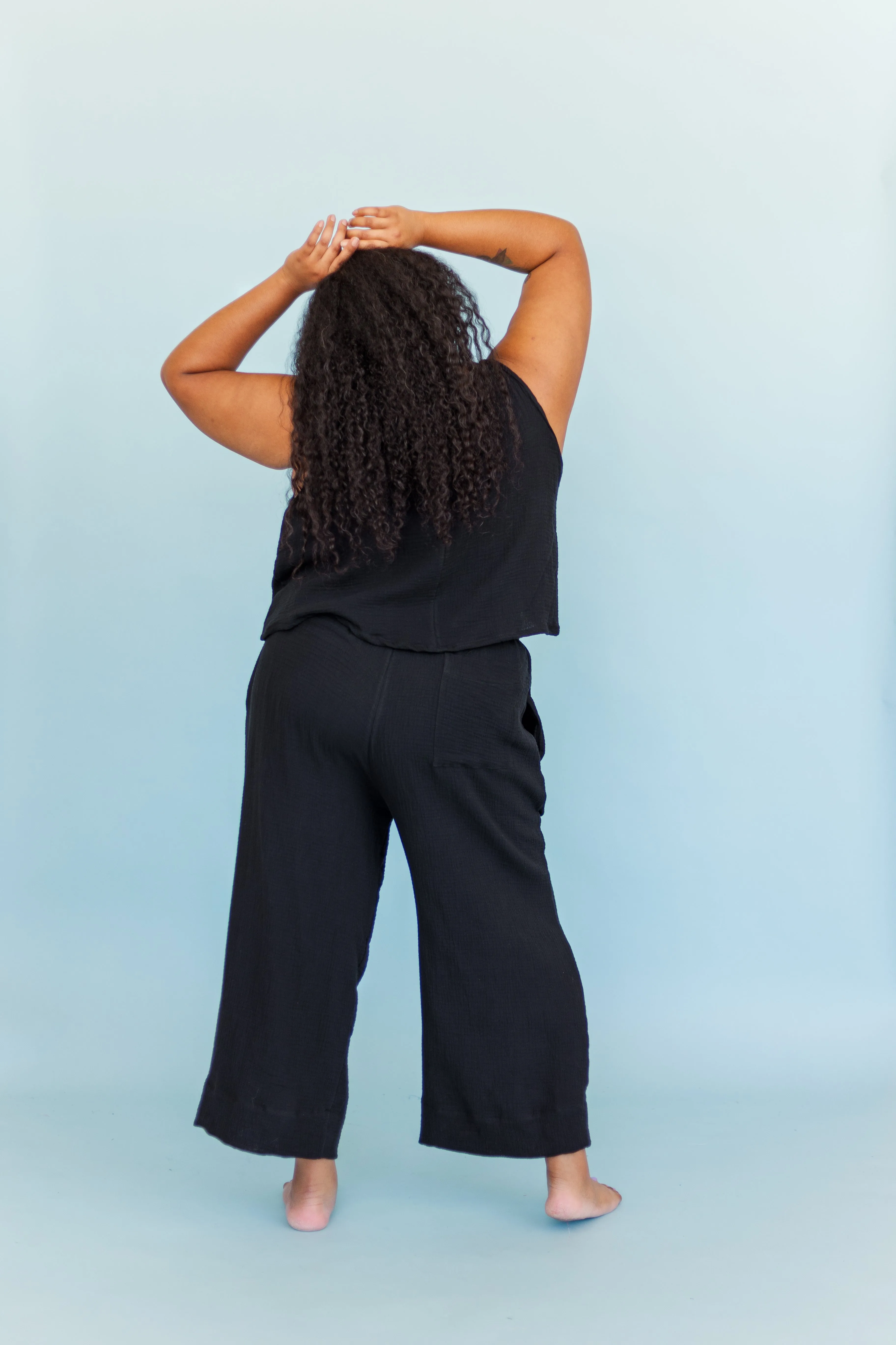 Perfect Tank in Black Cotton Gauze sold by Nettle Studios product image thumbnail 3