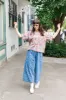 Mid Easy Pant in Daisy Denim (RTS) sold by Nettle Studios