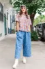 Mid Easy Pant in Daisy Denim (RTS) sold by Nettle Studios