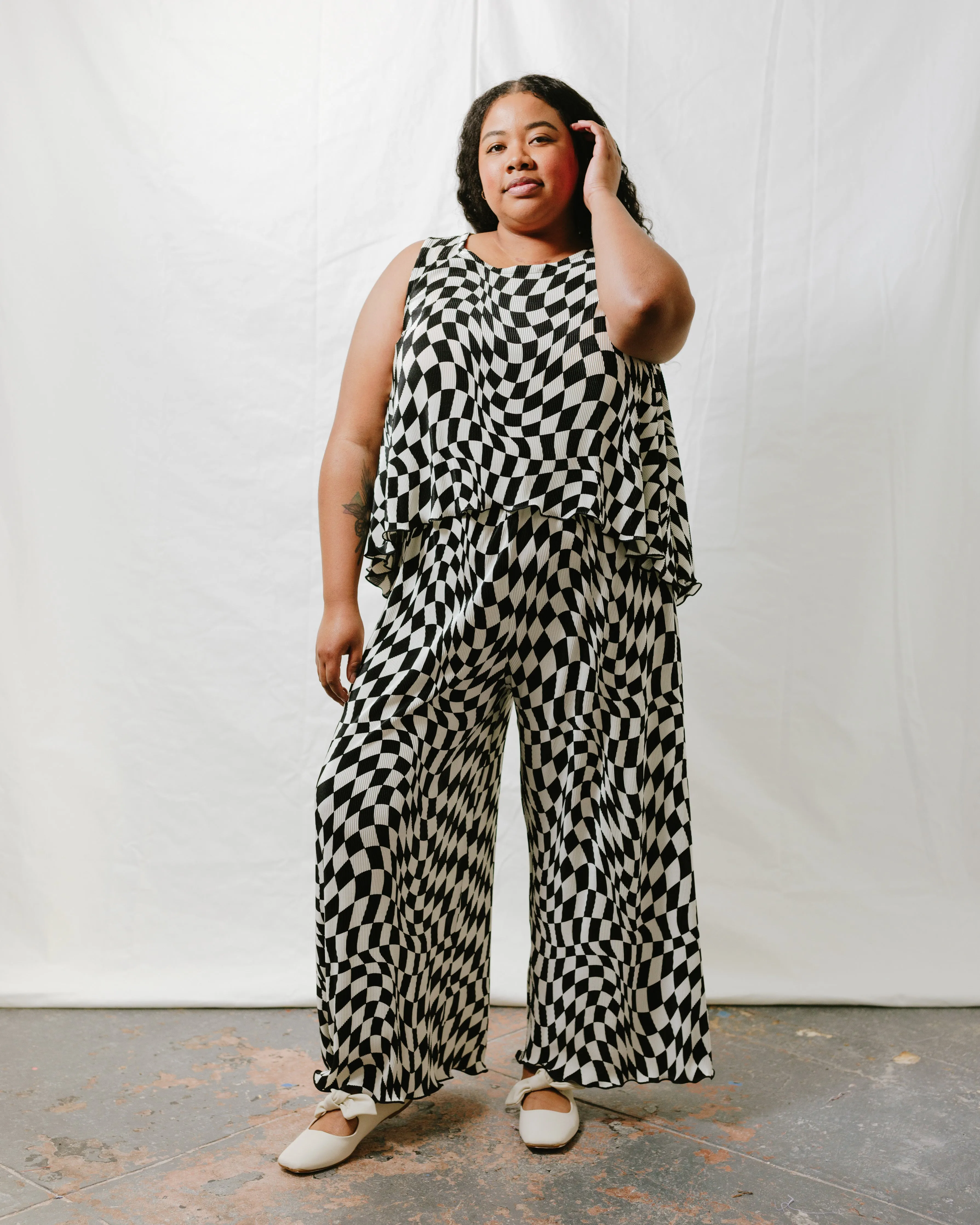 Mid Easy Flare in Pleated Dizzy (RTS) sold by Nettle Studios product image thumbnail 5