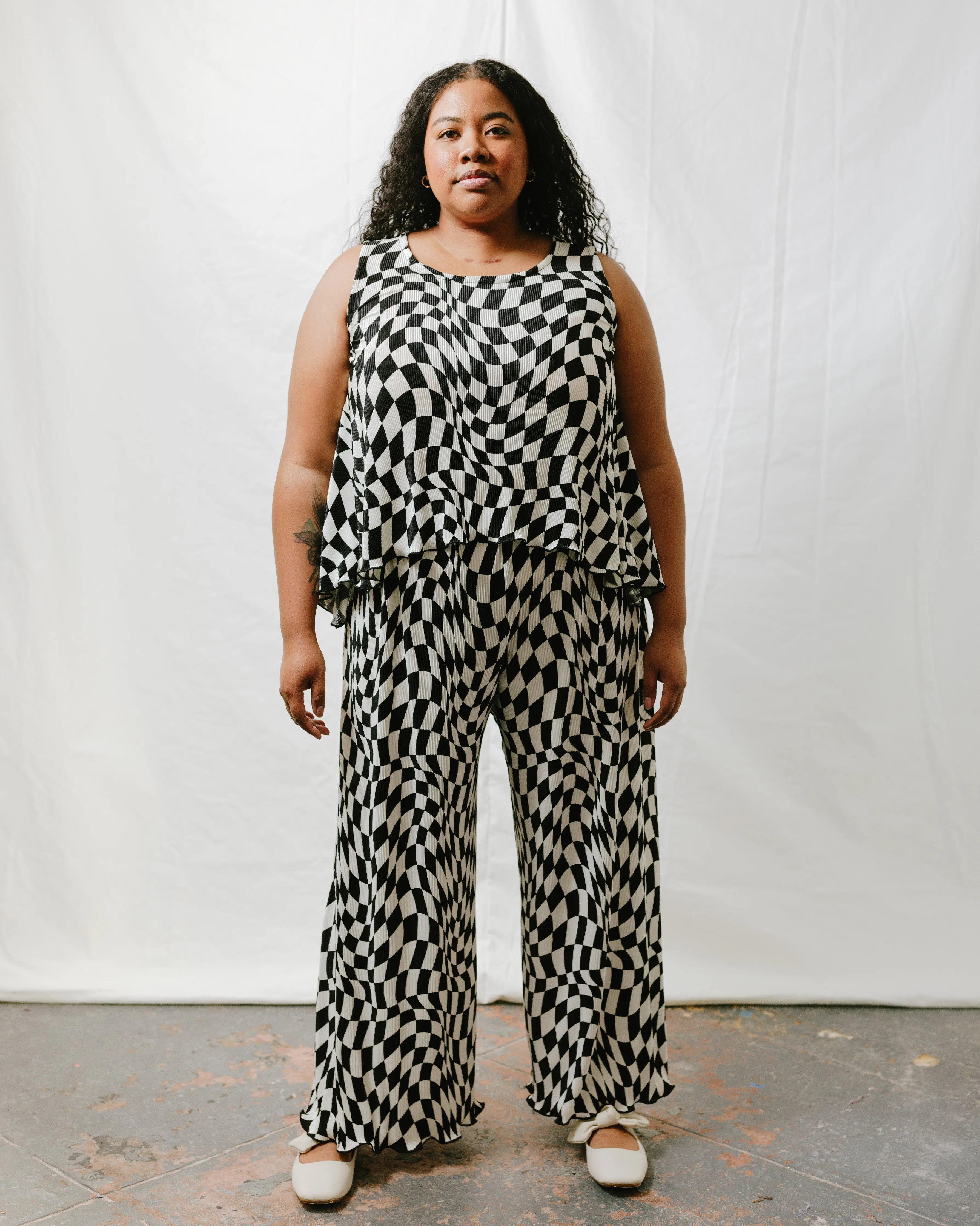 Mid Easy Flare in Pleated Dizzy (RTS) sold by Nettle Studios product image thumbnail 3