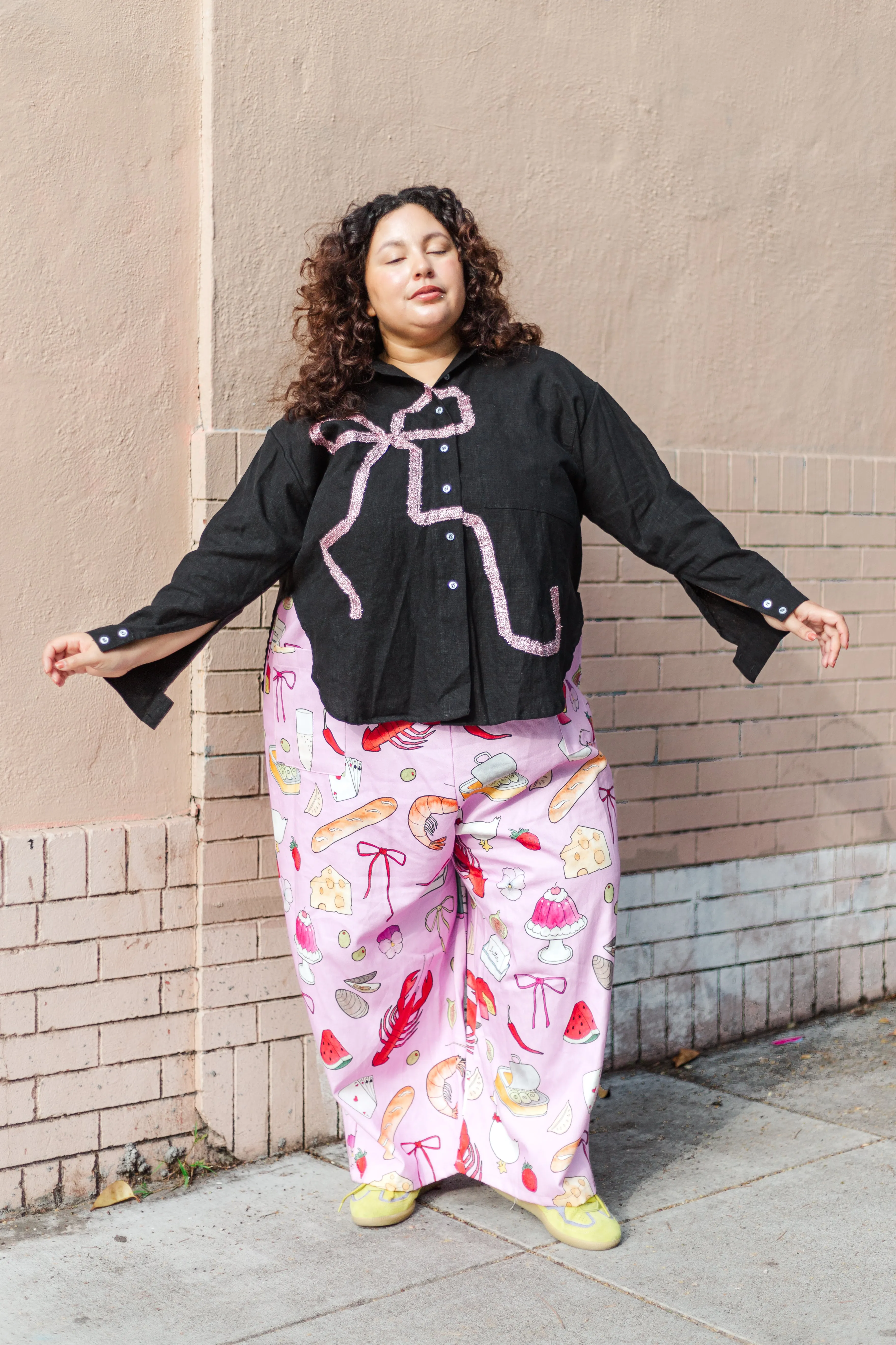 Bow Long Sleeve Top OS (RTS) sold by Nettle Studios product image thumbnail 2