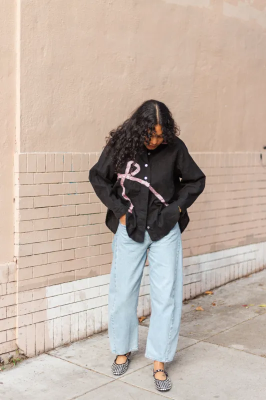 Bow Long Sleeve Top OS- (RTS) sold by Nettle Studios