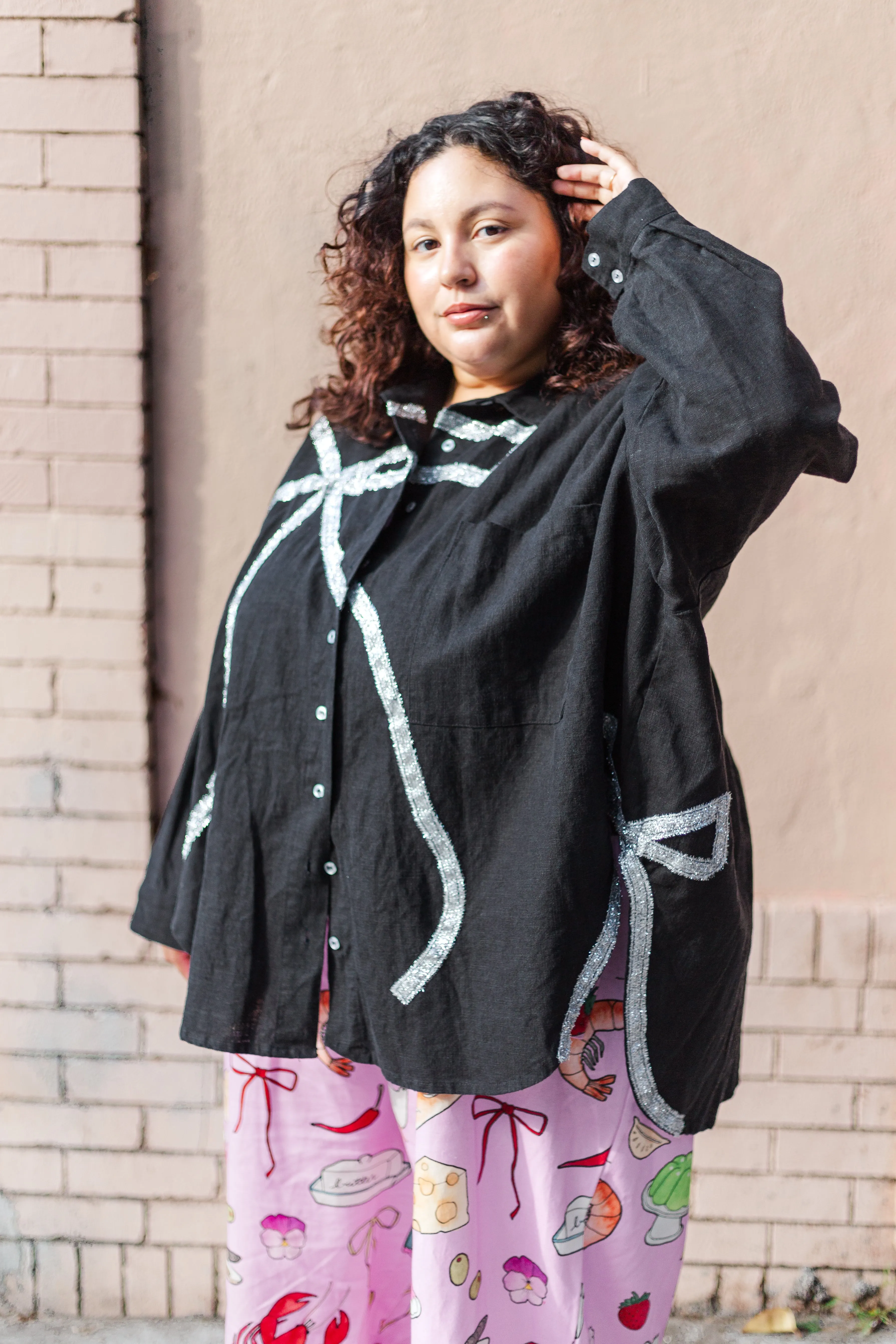 Bow Long Sleeve Top OS++ (RTS) sold by Nettle Studios product image thumbnail 3